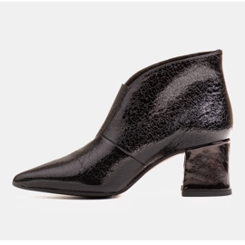 Marco Shoes Botines 1460B slim de piel negra con parte superior de goma negro 3