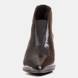Marco Shoes Botines 1460B slim de piel negra con parte superior de goma negro 1