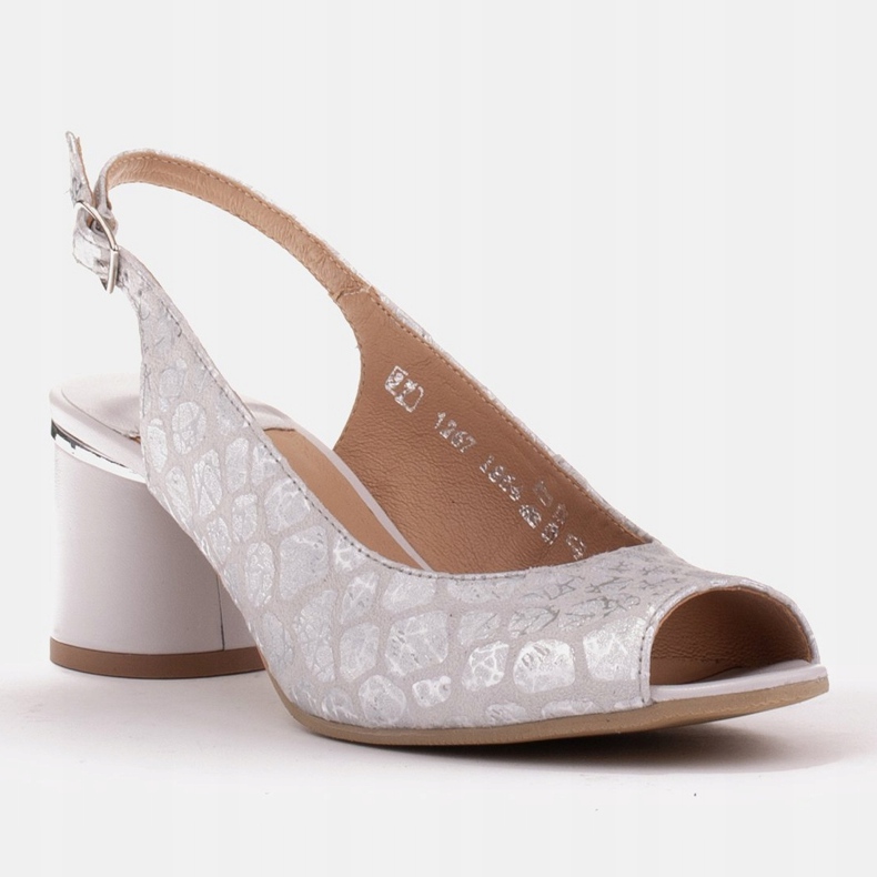 Marco Shoes Sandalias de mujer elegantes con acento metálico plata 1