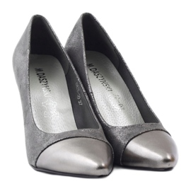 M.Daszyński Zapatos de salón brillantes Daszyński DA28 gris 4
