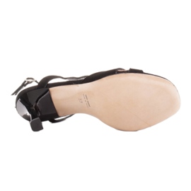 Marco Shoes Sandalias de mujer, ante rayas negro 6