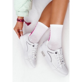 Zapatillas Mujer Piel Big Star HH274075 Blanco y Plateado 7