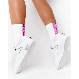 Zapatillas Mujer Piel Big Star HH274075 Blanco y Plateado 6