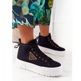 Zapatillas altas para mujer en una plataforma Manhattan negra negro 1 Zapatillas altas para mujer en una plataforma Manhattan negra negro 1