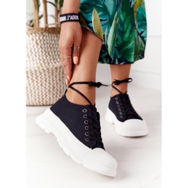 Zapatillas de mujer en la plataforma Negro Travel Time 2
