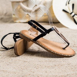 Seastar Sandalias Chanclas Con Adorno negro 2