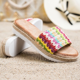 SHELOVET Pantuflas Alpargatas En La Plataforma multicolor 1