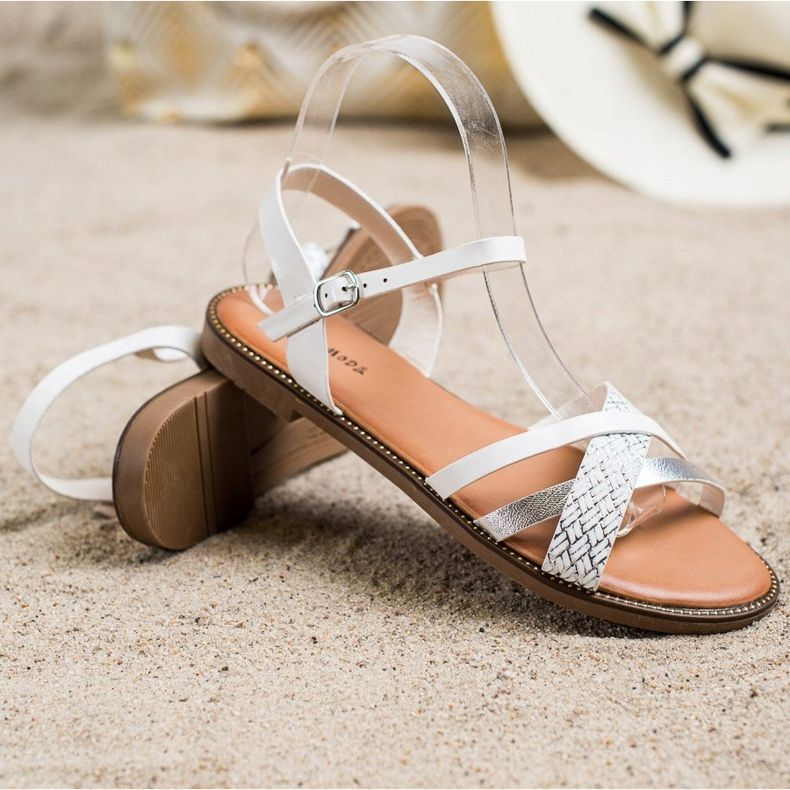 Laura Mode Sandalias casuales blanco 1