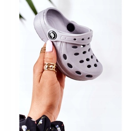 Pantuflas Infantiles Foam Kroks Gris Lucas 2 Pantuflas Infantiles Foam Kroks Gris Lucas 2