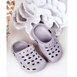 Pantuflas Infantiles Foam Kroks Gris Lucas 6