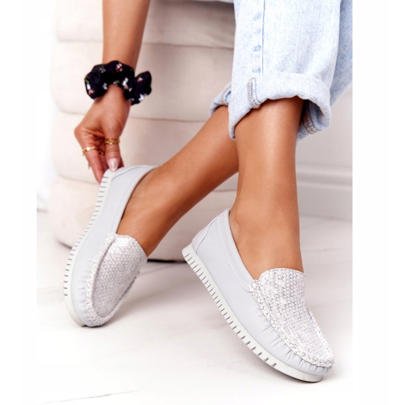 Mocasines en Piel Mujer S.Barski 97630 Gris 1