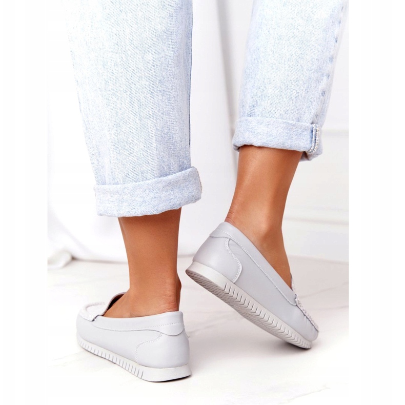 Mocasines en Piel Mujer S.Barski 97630 Gris 2