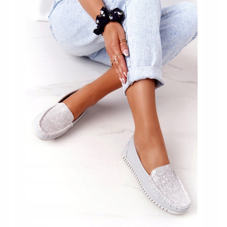 Mocasines en Piel Mujer S.Barski 97630 Gris 4
