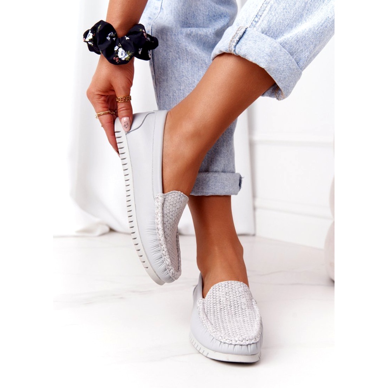 Mocasines en Piel Mujer S.Barski 97630 Gris 5