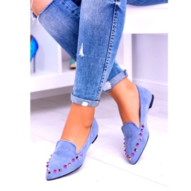 Lu Boo Blue Lords Iridiscente Jets Suede Spike 128-A5 azul 1