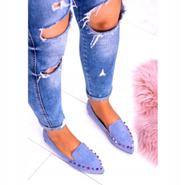 Lu Boo Blue Lords Iridiscente Jets Suede Spike 128-A5 azul 5