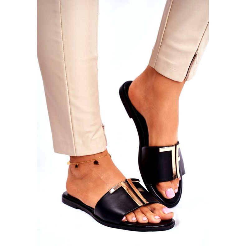 Pantuflas de Mujer Elegantes Negras Nicole Dilmah negro 1