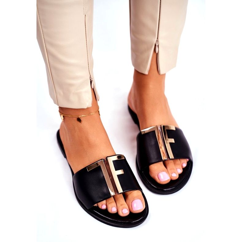 Pantuflas de Mujer Elegantes Negras Nicole Dilmah negro 3