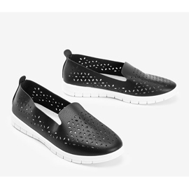 Zapatillas negras Pristina caladas negro 1