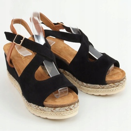 Alpargatas negras con cuñas YL90 Black negro 1