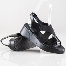 Weide Sandalias cómodas sin cordones negro 1