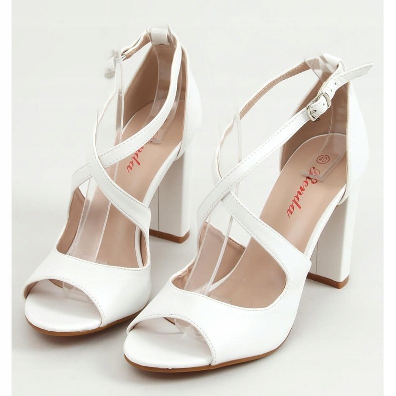 Sandalias de tacón blancas S-837 White blanco 1 Sandalias de tacón blancas S-837 White blanco 1