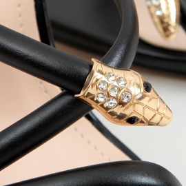 Black M311P Pantuflas negras con alfiler negro 2 Black M311P Pantuflas negras con alfiler negro 2