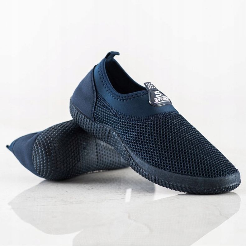 SHELOVET Zapatos sin cordones calados azul 1