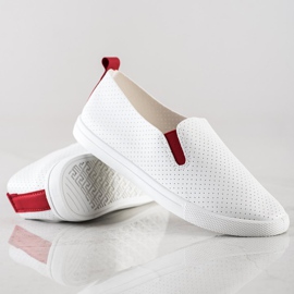 Sun Color Slipons con inserto rojo blanco 1