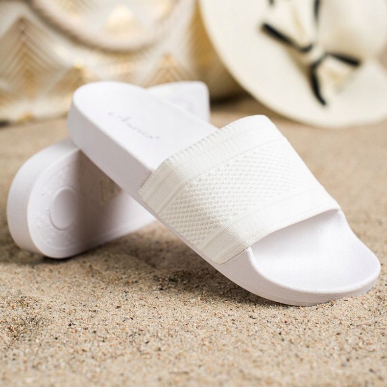 Anesia Paris Chanclas cómodas blanco 1