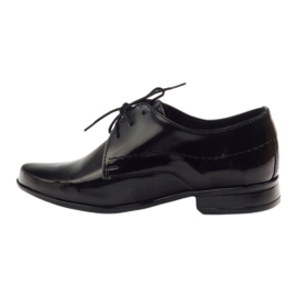 Boys Black Varnished, Communion Boys Gregors 429 Inserto de cuero negro 1