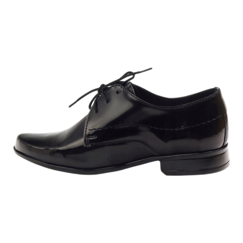 Boys Black Varnished, Communion Boys Gregors 429 Inserto de cuero negro 1