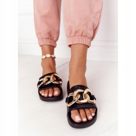 PS1 Pantuflas de Goma Negra con Cadena One Moment negro 1 PS1 Pantuflas de Goma Negra con Cadena One Moment negro 1