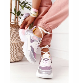 PE1 Zapatillas Deportivas Mujer Sneakers Blanco-Rosa Infinity rosado 4