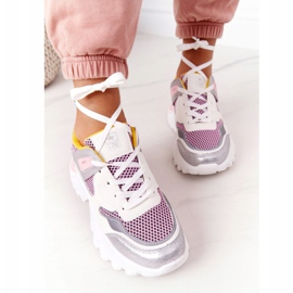 PE1 Zapatillas Deportivas Mujer Sneakers Blanco-Rosa Infinity rosado 3