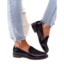 Mocasines de mujer lacados Sergio Leone PB254 Negro 3