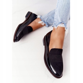 Mocasines de mujer lacados Sergio Leone PB254 Negro 1