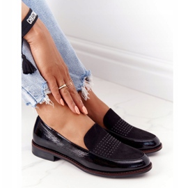 Mocasines de mujer lacados Sergio Leone PB254 Negro 2