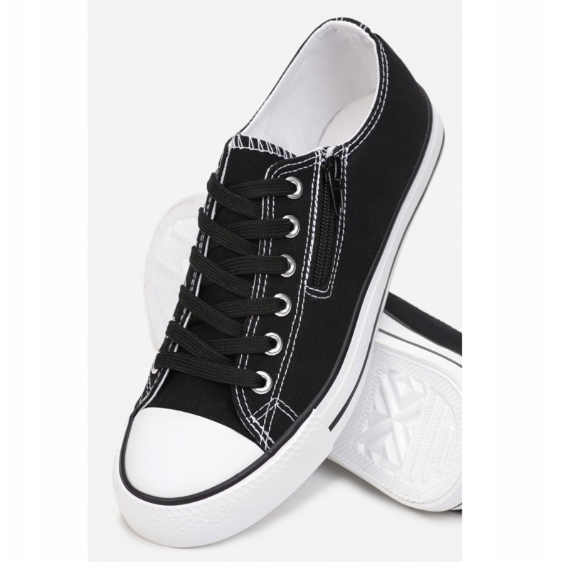 Zapatillas De Mujer Con Cremallera Negro Malani 1