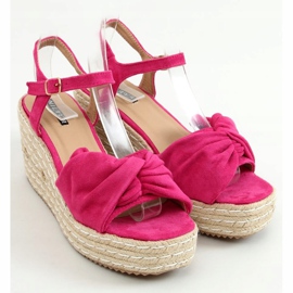 Sandalias alpargatas con cuña fucsia WH-3K63 Fucsia rosa 1
