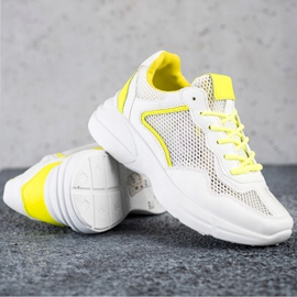 SHELOVET Zapatillas con malla blanco 1