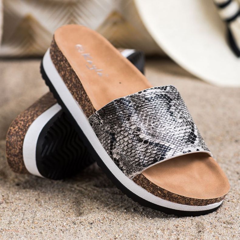 Kayla Zapatillas en la plataforma gris 1