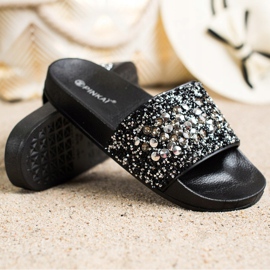SHELOVET Zapatillas con adornos negro 2