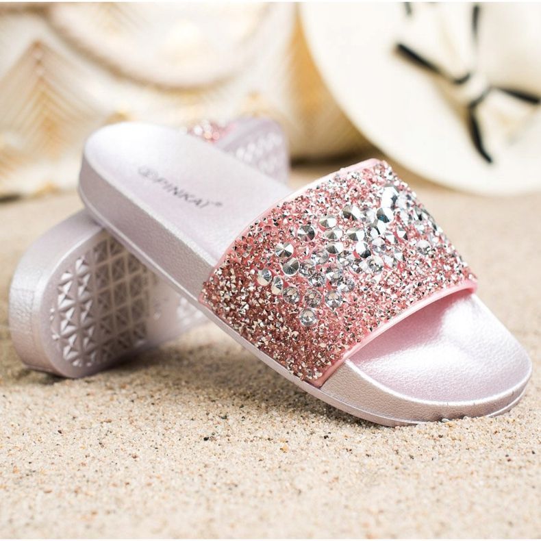 SHELOVET Zapatillas con adornos rosado 1