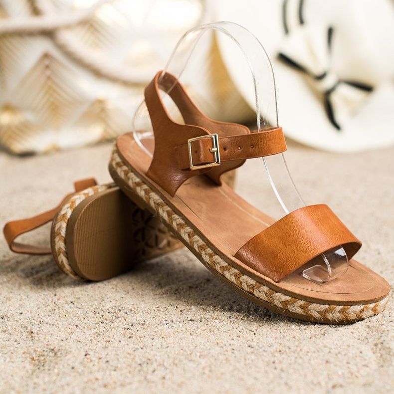 SHELOVET Cómodas sandalias marrones marrón 1