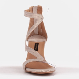 Marco Shoes Elegantes sandalias Ava dorado 6