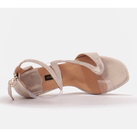 Marco Shoes Elegantes sandalias Ava dorado 2
