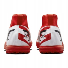 Zapatillas de fútbol Nike Superfly 8 Academy CR7 Tf Jr DB2679-600 gris / plata, blanco, rojo blanco 4