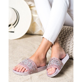 SHELOVET Zapatillas con adornos rosado 3