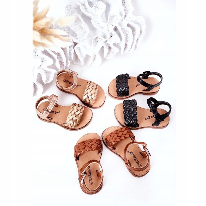 Sandalias para niños con trenza Camel 283-3c marrón 1 Sandalias para niños con trenza Camel 283-3c marrón 1